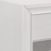 Ani 26 Inch Modern 2 Drawer Nightstand, Hidden Jewelry Drawer, White Frame