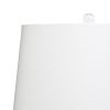 25 Inch Table Lamp, Rattan Woven, Inverted Tapered Shade, White, Beige
