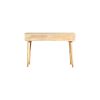 Liv 44 Inch Rectangular Storage Console Table, Tapered Legs, Natural Brown