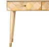Liv 44 Inch Rectangular Storage Console Table, Tapered Legs, Natural Brown