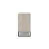34 Inch Tall Nightstand Chest, 3 Spacious Drawers, Smooth Light Gray Finish