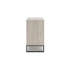 34 Inch Tall Nightstand Chest, 3 Spacious Drawers, Smooth Light Gray Finish