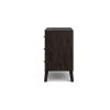 Kiki 34 Inch Bedside Nightstand Chest, 3 Spacious Drawers, Matte Black