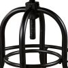 Zane 24 Inch Adjustable Swivel Counter Stool, Set of 2, Black Metal Base