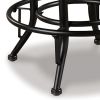 Zane 24 Inch Adjustable Swivel Counter Stool, Set of 2, Black Metal Base