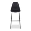 Mira 30 Inch Barstool, Set of 2, Curved Bucket Seat, Black Metal Frame