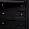 Lila 30 Inch Nightstand with Slide Out Tray, Felt Lined Top Drawer, Black