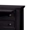 Lila 30 Inch Nightstand with Slide Out Tray, Felt Lined Top Drawer, Black