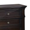 Bee 26 Inch 3 Drawer Nightstand, Felt Lined Top Drawer, Cappuccino Brown