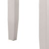 18 Inch Vanity Stool, Foam Cushion, White Frame, Metallic Gray Faux Leather