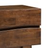 Lev 26 Inch Modern 2 Drawer Nightstand, Felt Lined Top Drawer, Brown Wood