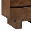 Lev 26 Inch Modern 2 Drawer Nightstand, Felt Lined Top Drawer, Brown Wood