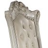 24 Inch Executive Office Armchair, Scrolled Molded Trim, Antique Pearl