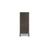 Dien 50 Inch Modern 5 Drawer Tall Dresser Chest, Gray, Gold Metal Handles
