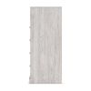 46 Inch 5 Drawer Modern Tall Dresser Chest, Whitewashed Carved Design Wood