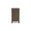 Vells 60 Inch Credenza Table, 2 Adjustable Shelves, Brushed Grayish Brown