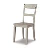 5 Piece Farmhouse Dining Set, Weathered Gray Wood, Sleek Nailhead Accent