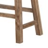 Wooden Frame Saddle Seat Counter Height Stool with Angled Legs, Brown