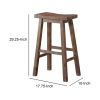 Wooden Frame Saddle Seat Bar Height Stool with Angled Legs, Large, Gray