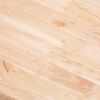 Grained Rectangular Wooden Bench with Turned Legs, Natural Brown and White