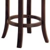 Contemporary 29" Swivel Bar Stool with Upholstered Seat, brown ,Set of 2