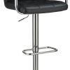 Grid Adjustable Swiveling Bar Stool, Black