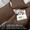 Queen size 3-Piece Down Alternative Microfiber Comforter Set in Chocolate Brown