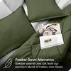 Full/Double size Super Soft Down Alternative Comforter Set in Olive Green