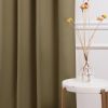 52 x 63 inch Solid Olive Green Thermal Blackout Curtain Panels - Set of 2