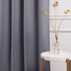 52 x 102 inch Solid GreyThermal Blackout Curtain Panels - Set of 2