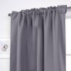 52 x 84 inch Solid Grey Thermal Blackout Curtain Panels - Set of 2