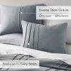 Twin/Twin XL Pleated Pre-Washed Microfiber Comforter Set in Blue Grey