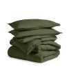King/Cal King Wrinkle-Resistant Down Alternative Comforter Set in Olive Green