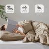 Queen size Microfiber Pleated Soft Lightweight Comforter Set Tan Khaki Taupe