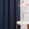 52 x 120 inch Solid Navy Blue Thermal Blackout Curtain Panels - Set of 2