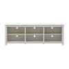 Farmhouse TV Stand in White Wood Grain Finish - for TVs up to 70-inch