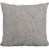 Queen size Ash Grey Damask Embroidered 4 Piece Oversized Bedspread Set