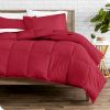 Full/Double Size All Season Super Soft Down Alternative Comforter Set Red