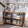 Industrial Farmhouse Metal Wood TV Stand for TV up to 65-inch