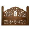 Handcrafted Wooden 4 Panel Room Divider Screen With Tiny Bells Reversible
