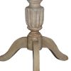 21 Inch Handcrafted Mango Wood Side Table with Drawer, Classic Pedestal Base and Round Top, Rustic Gray