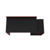 Wooden Rectangular Home Office Computer Gaming Desk, Black and Red