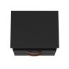 Wooden End Side Table Nightstand with 2 Drawers and 1 Open Compartment, Black