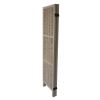 67 Inch Paulownia Wood 4 Panel Divider Screen, Woven Willow Design, Light Brown