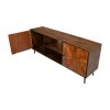 Jag 65 Inch Mango Wood TV Media Entertainment Center, 2 Doors, Brown