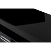 Hud 71 Inch Modern TV Media Entertainment Center Console, 5 Open Compartments, 1 Sliding Door, Black