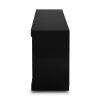Hud 71 Inch Modern TV Media Entertainment Center Console, 5 Open Compartments, 1 Sliding Door, Black