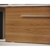 71 Inch TV Media Entertainment Center, 5 Cubbies, 1 Sliding Door, White and Oak