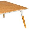 Paige 31 Inch Illusion Rectangular Wooden Coffee Table, Wood Brown, White