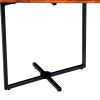 Geo Collection 21 Inch Triangular Acacia Wood Accent End Table with 2 Tier Tabletops, Brown, Black